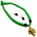 Dokra Jewellery set , Ganesha, green, (artificial)