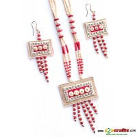 Jute & Paddy jewelry- Red