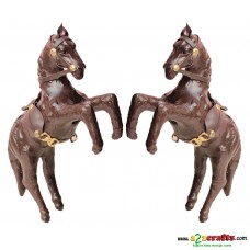 Leather Jumping Horse , set of 2