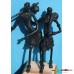Set of 2 metal statues -- Tribal family