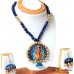 Exclusive Terracotta Jewelry, Peacock, Blue